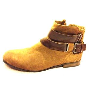 Zara brown sueded ankle booties