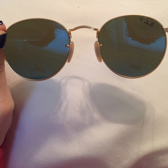 Rayban Polarized blue round sunglasses main image 3