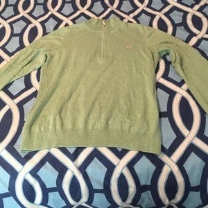 Vineyard Vines zip up sweater in green