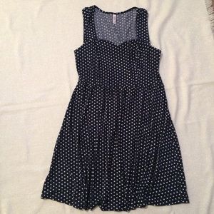 Navy polka dot dress