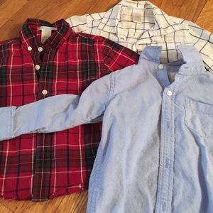 3 Janie and Jack button downs 18-24 months