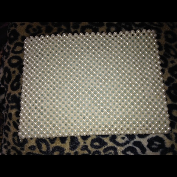 Hand crafted pearl clutch