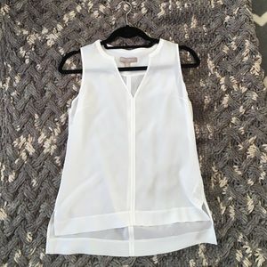 Banana republic white silk top