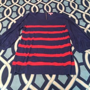 Lilly Pulitzer striped 3/4 length sleeve sweater