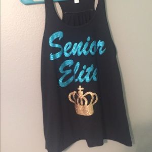 adult small senior elite sparkly tank