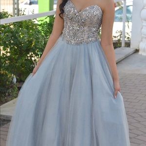 Sweet 16 Dress/Ball Gown (blue/gray) Size 2