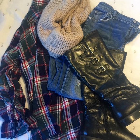 Lightly used black riding boots