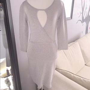 BEBE silver dress