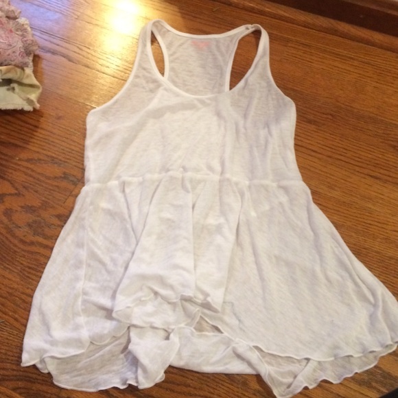 White flowy top