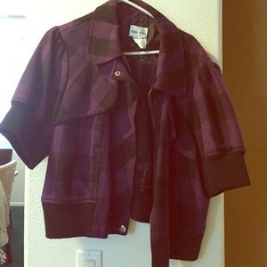 Purple and black jacket