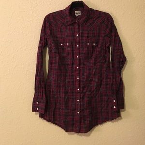 Converse one star red plaid t-shirt dress