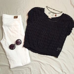 Urban Outfitters Cinched Crochet top