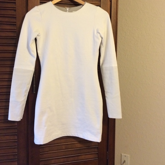 AD leather detail ponte dress - Picture 2 of 3