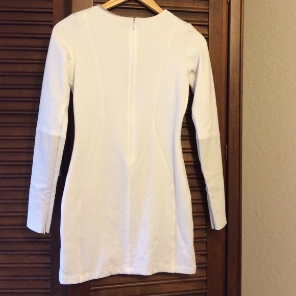 AD leather detail ponte dress - Picture 3 of 3