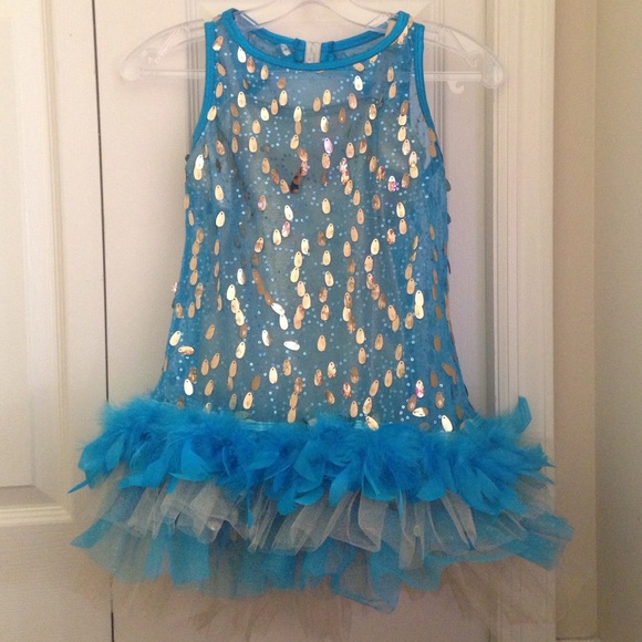 Blue and gold costume