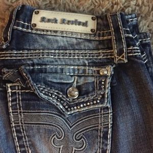 Rock revival women's boot cut jeans, very long