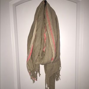Tan and pink Zara scarf