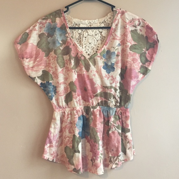 Macy's: A. Byer Crochet Floral Cinch Waist Top