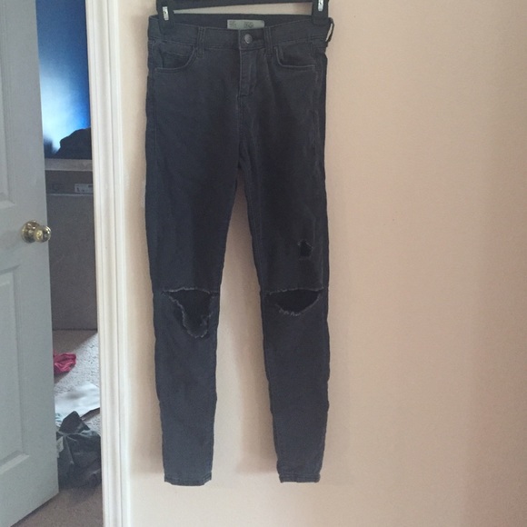 Top Shop Moto Leigh Black skinny jeans