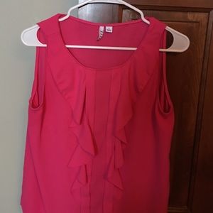 Elle hot pink sleeveless blouse