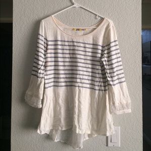 Striped loose blouse