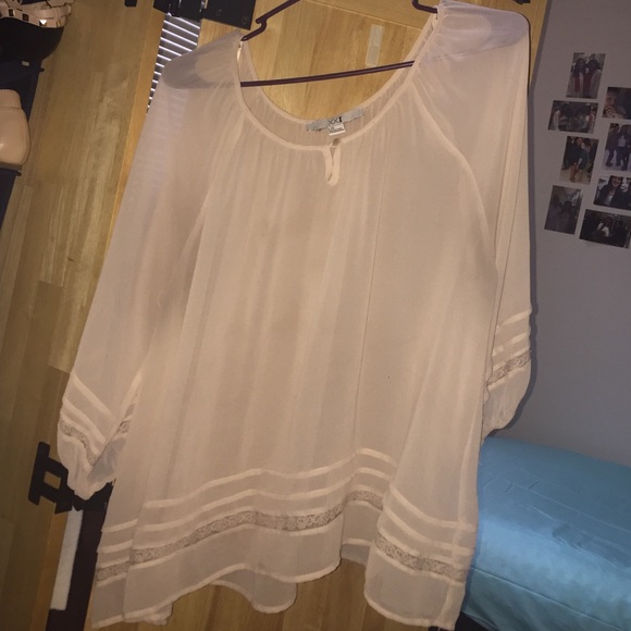 Light Pink Peasant Blouse