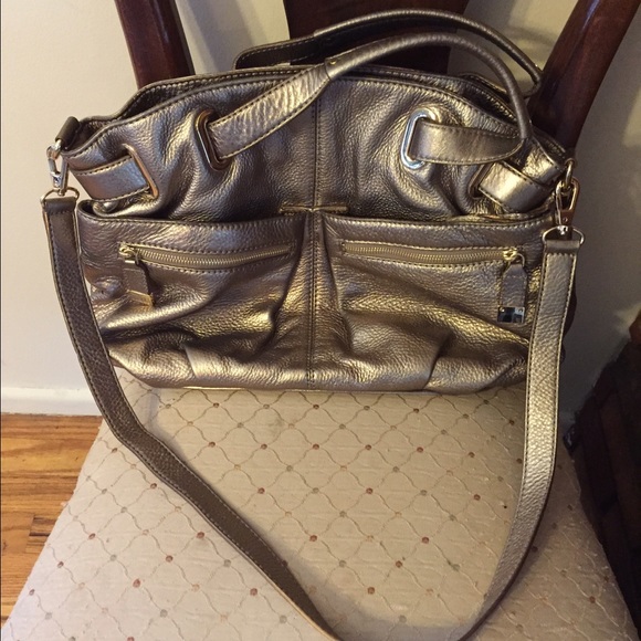 Michael Kors Gold Leather Handbag
