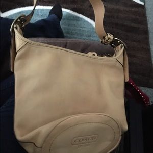 Leather coach purse