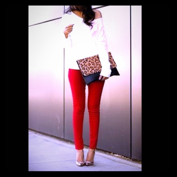 Pants - S/M Fleece Lined Red Leggings