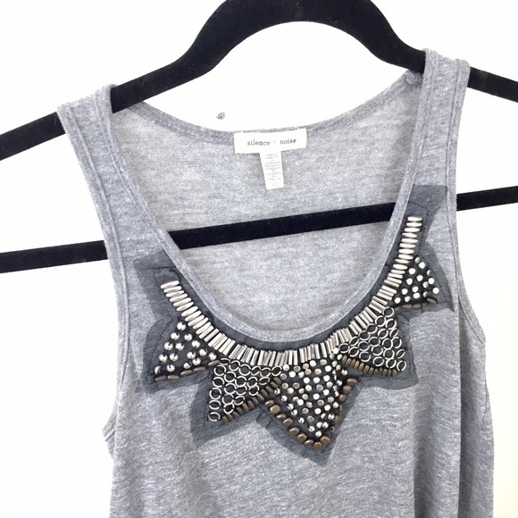 Urban Outfitters Tops - Like NEW Silence & Noise embellished grey top Urban Outfitters Tops - Like NEW Silence & Noise embellished grey top