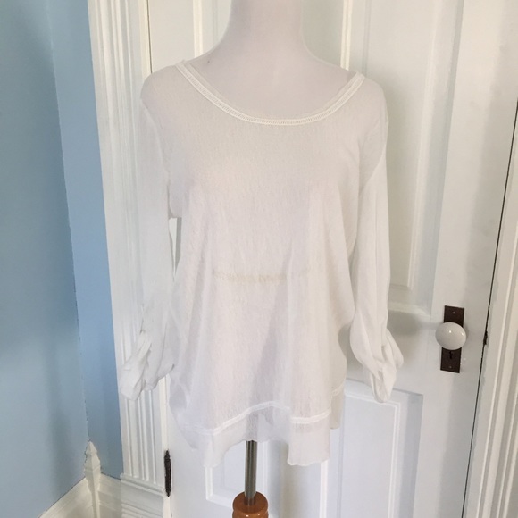 Sheer White Detailed Top