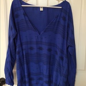 Blue tribal long sleeve