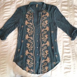Embroidered Anthropologie Top