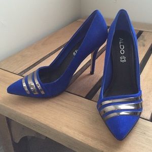 Blue ALDO shoes worn once
