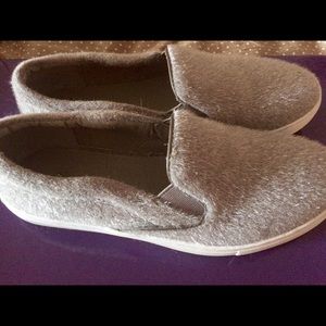 Textured slip on sneakers