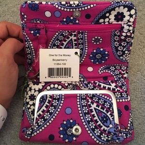 One For The Money Vera Bradley Wallet-Boysenberry