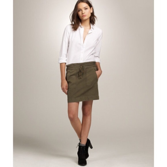 J CREW✨green canvas military skirt sz 6. - Picture 2 of 2