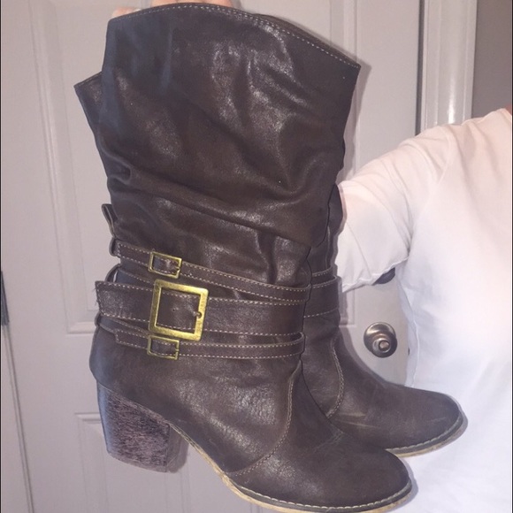 Slouchy Dressy boots. Worn about 4 or 5 times.