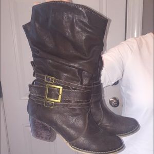 Slouchy Dressy boots. Worn about 4 or 5 times.
