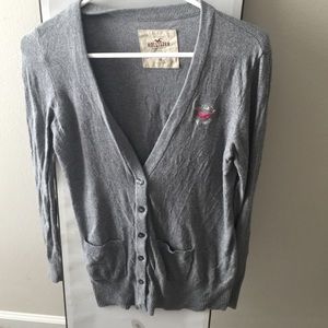 Hollister grey cardigan