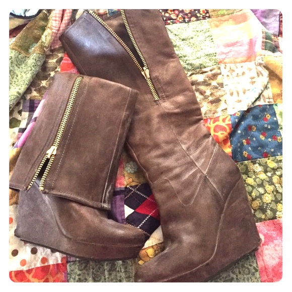 SteveMadden *leather* Berlllinn convertible boots!