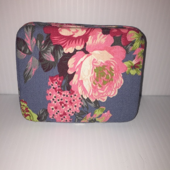 Hard Shell Floral Fabric Wallet