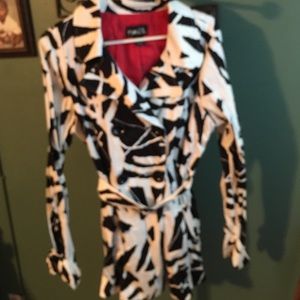 Zebra print spring coat