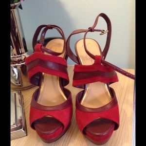 Red Hot Suede Jessica Simpson Heels