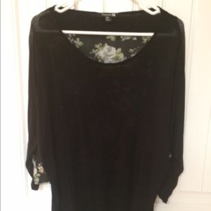 Black top with floral back