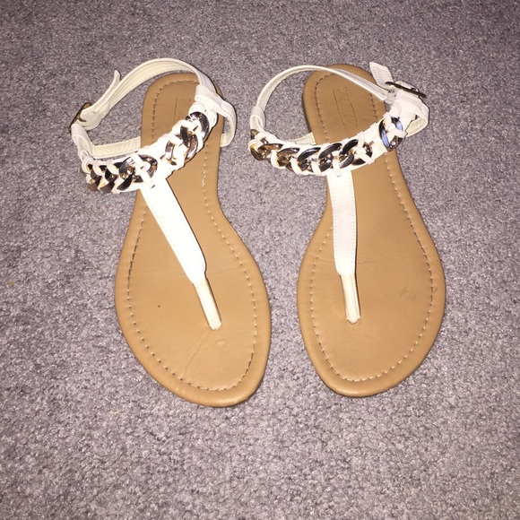 White sandals