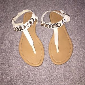 White sandals