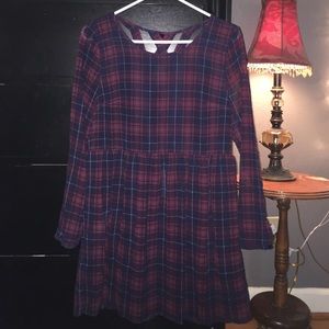 H&M long sleeved plaid dress