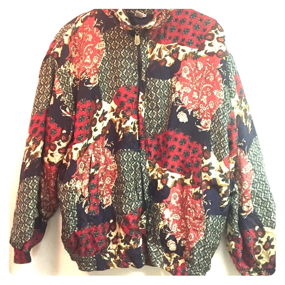 100% silk Bomber Jacket