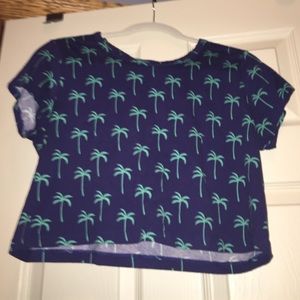 palm tree crop top